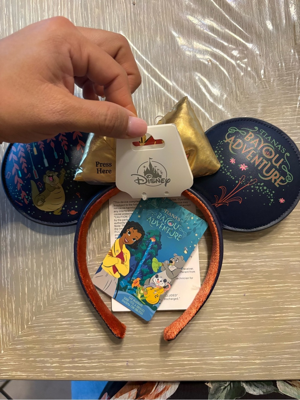 Disney Tiana’s Bayou Adventure Minnie Ear Headband - Navy, Gold & Orange
